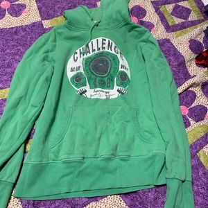 Green hoodie